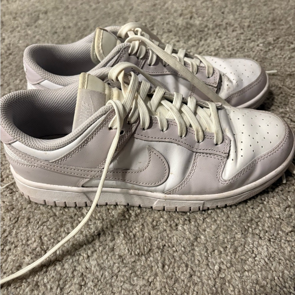 Nike Women’s Dunk Low Shoes White and Light Purple